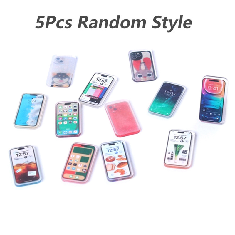 Kids Toys Smartphone - 5Pcs Random Dollhouse Miniature Mobile Phone