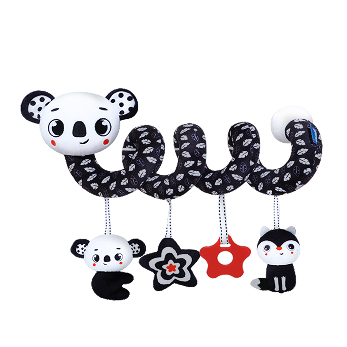 Kids Toys New Born - Spiral Plush Toys, Black White Stroller