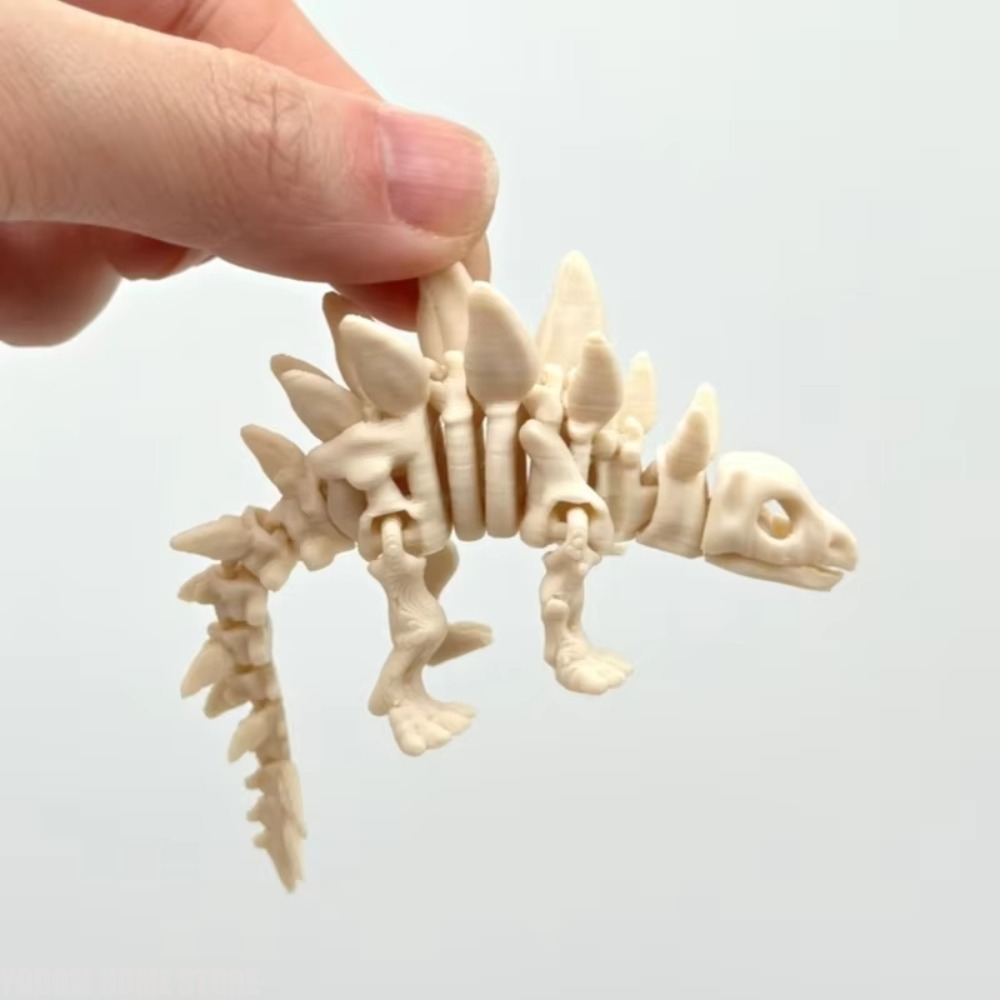 Dinosaur Figurine Set - 3D Printed Articulated Dinosaur Skeleton Figure
