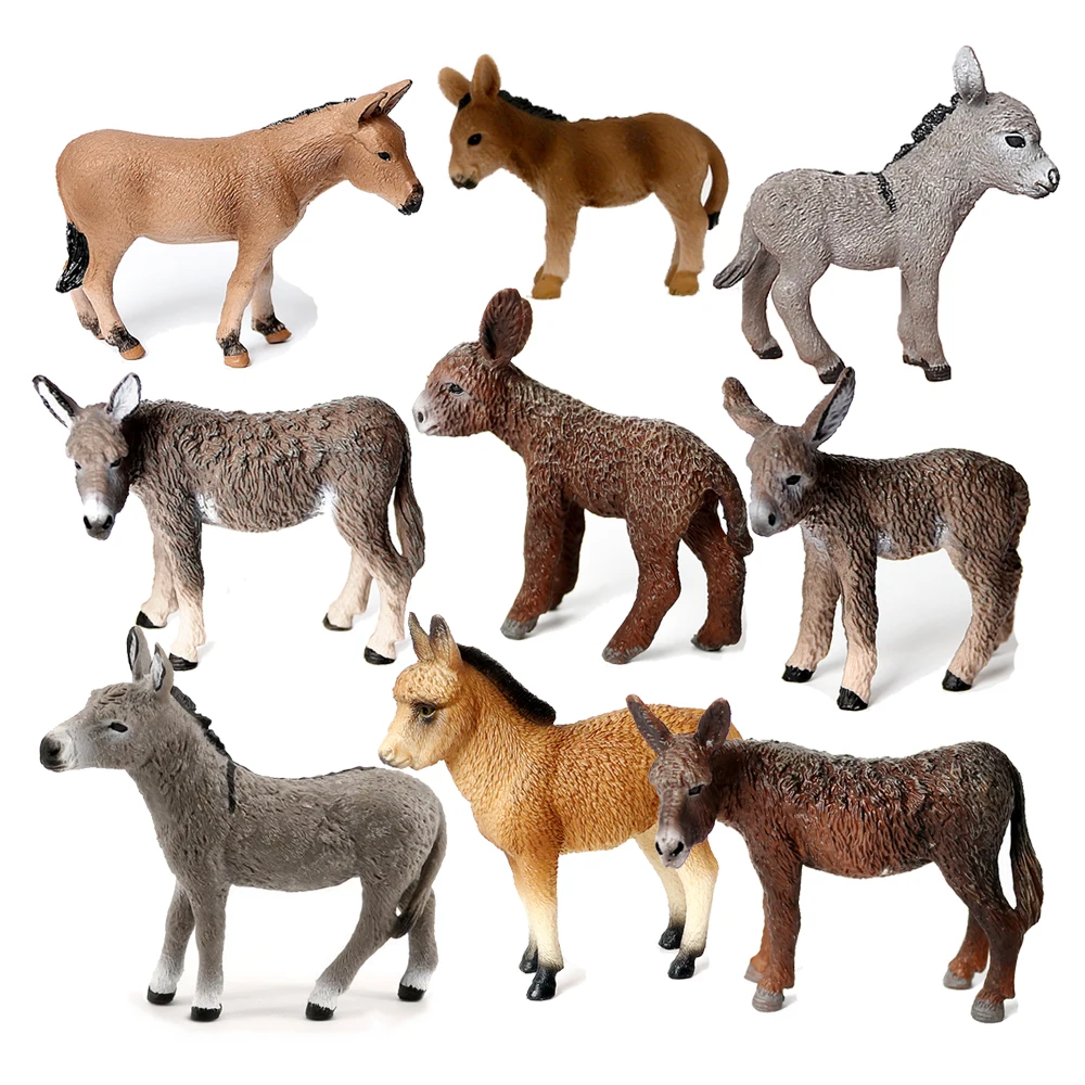 Kids Toys Under $10 - Donkey Model Toy Animals Figures Farm