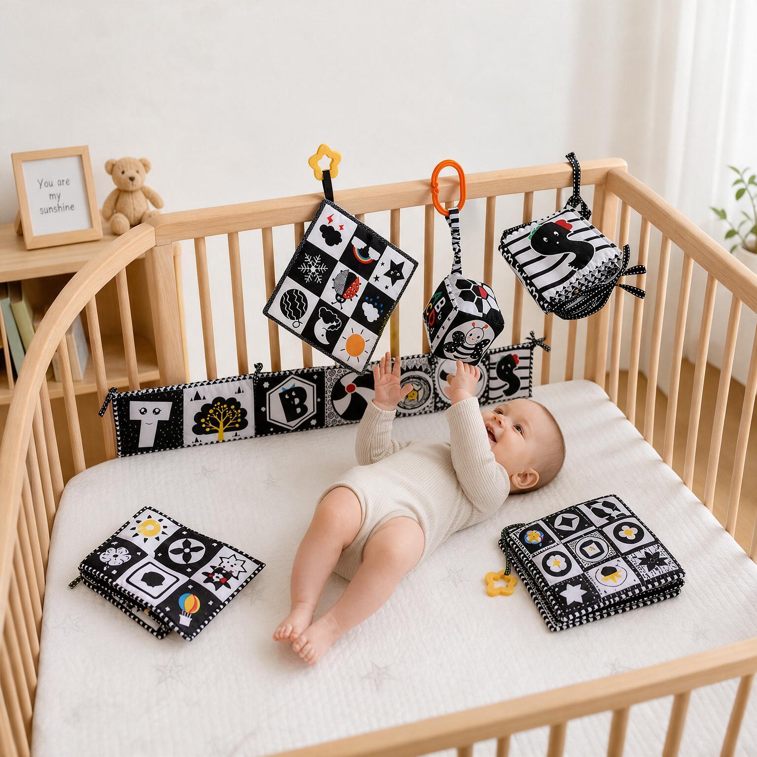 Kids Toys New Born - Newborn Crib Book Toys Sensory Cloth