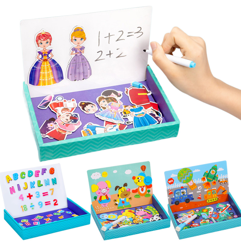 Multifunction Animal Puzzle Pa - Magnetic Drawing Board recension och pris