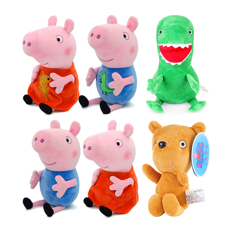 Genuine 19cm Peppa Pig Plush T - Dinosaur Figurine Set recension och pris