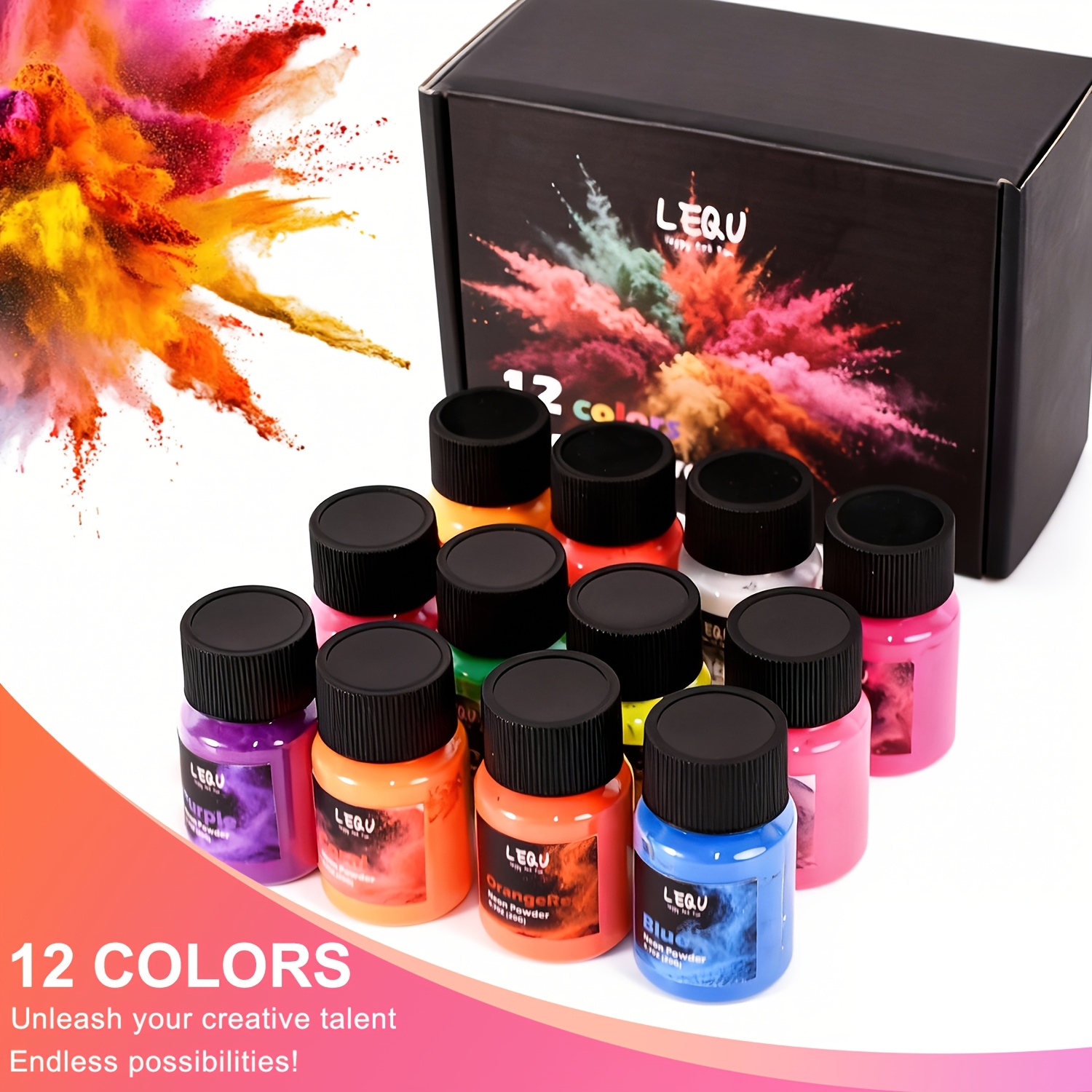 LEQU 12Colors Neon Fluorescent - Slime Making Kit recension och pris