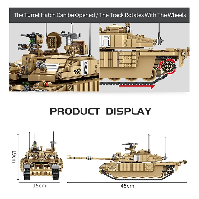 1687Pcs Military Tanks UK Chal - Kids Toys Uk recension och pris