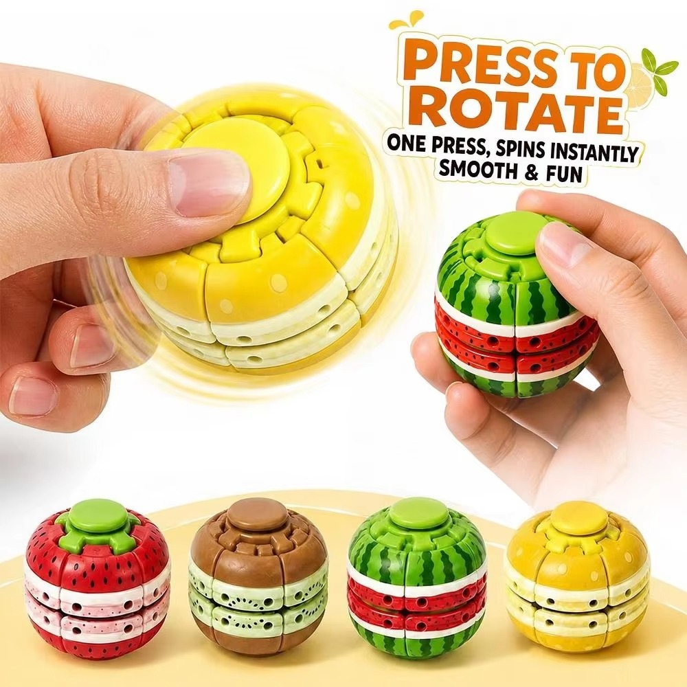 Fruit Can Press Spinning Top F - Spin Top Gyro Toy recension och pris