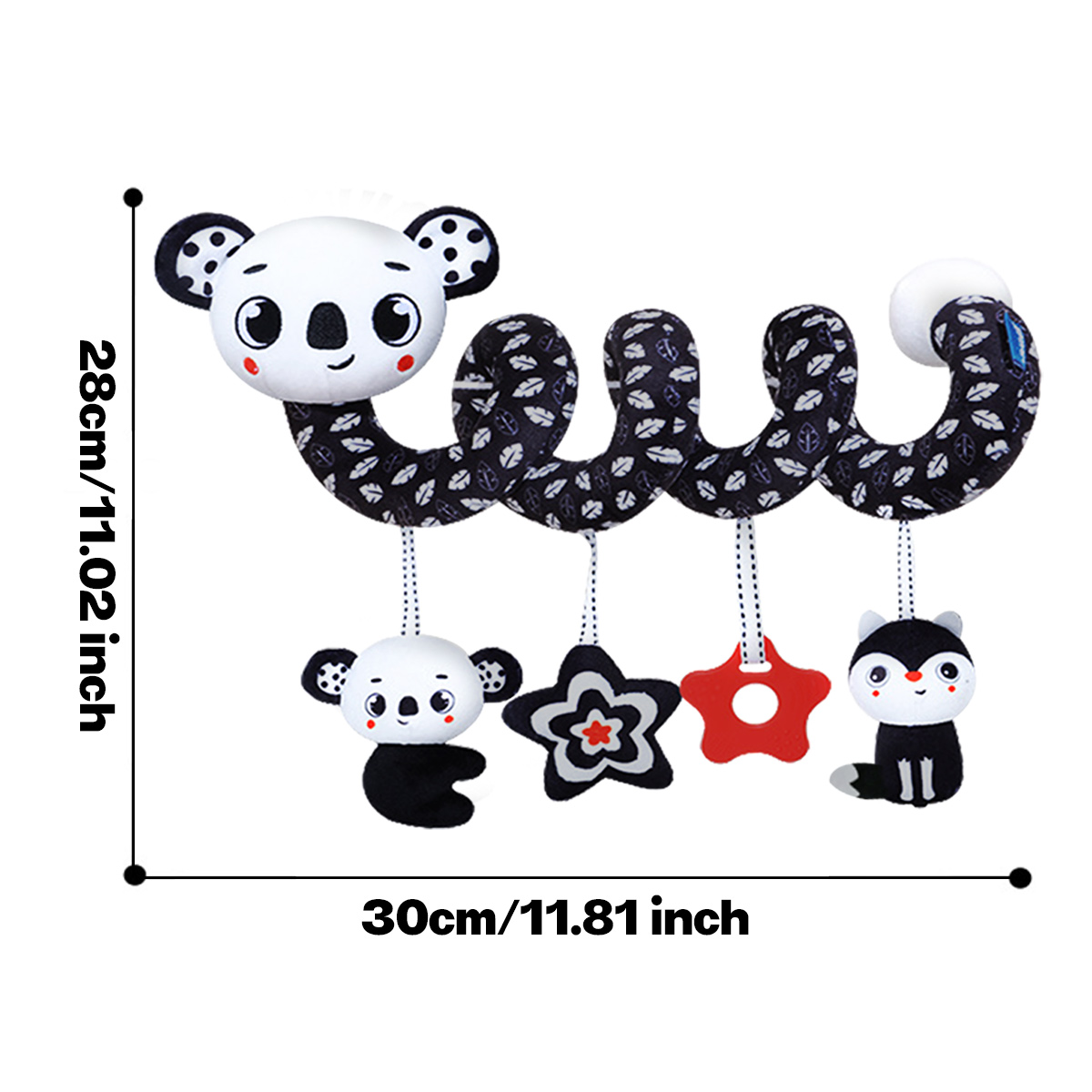 Spiral Plush Toys, Black White - Kids Toys New Born recension och pris