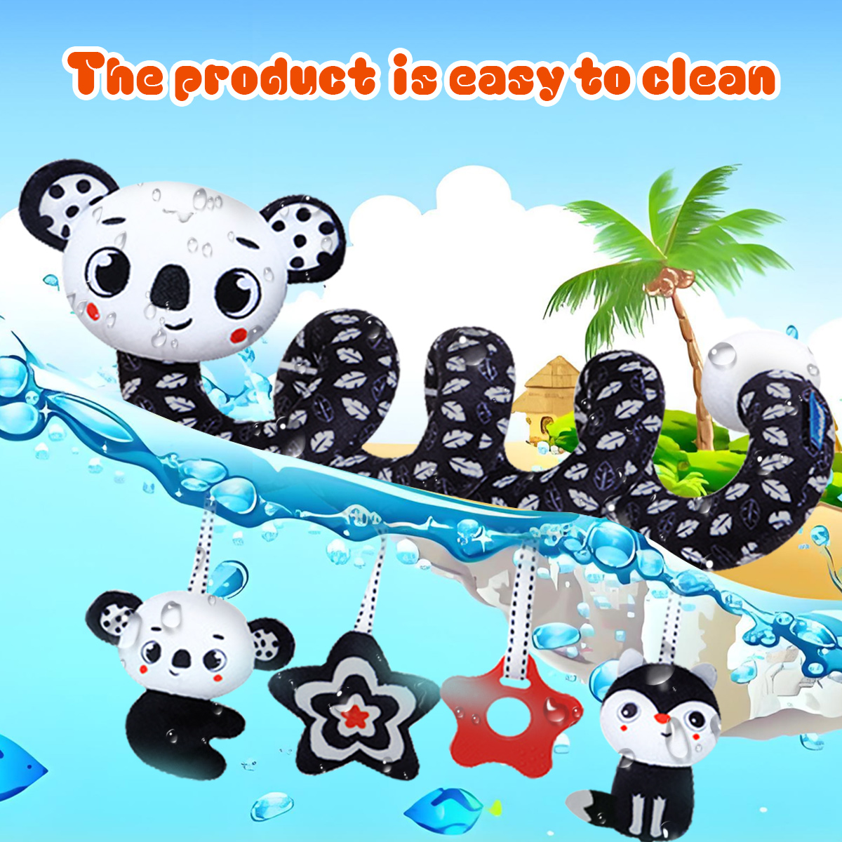 Spiral Plush Toys, Black White - Kids Toys New Born recension och pris