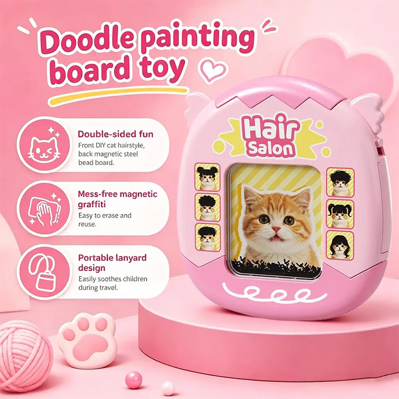 Diy Cat Hairstyle Magnetic Toy - Magnetic Drawing Board recension och pris