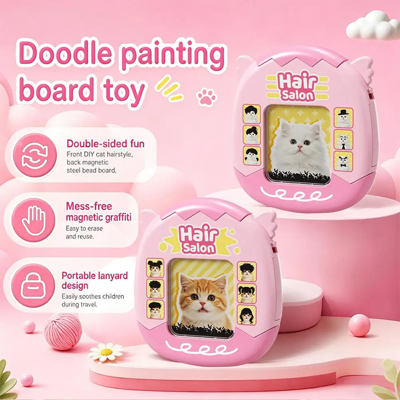 Diy Cat Hairstyle Magnetic Toy - Magnetic Drawing Board recension och pris