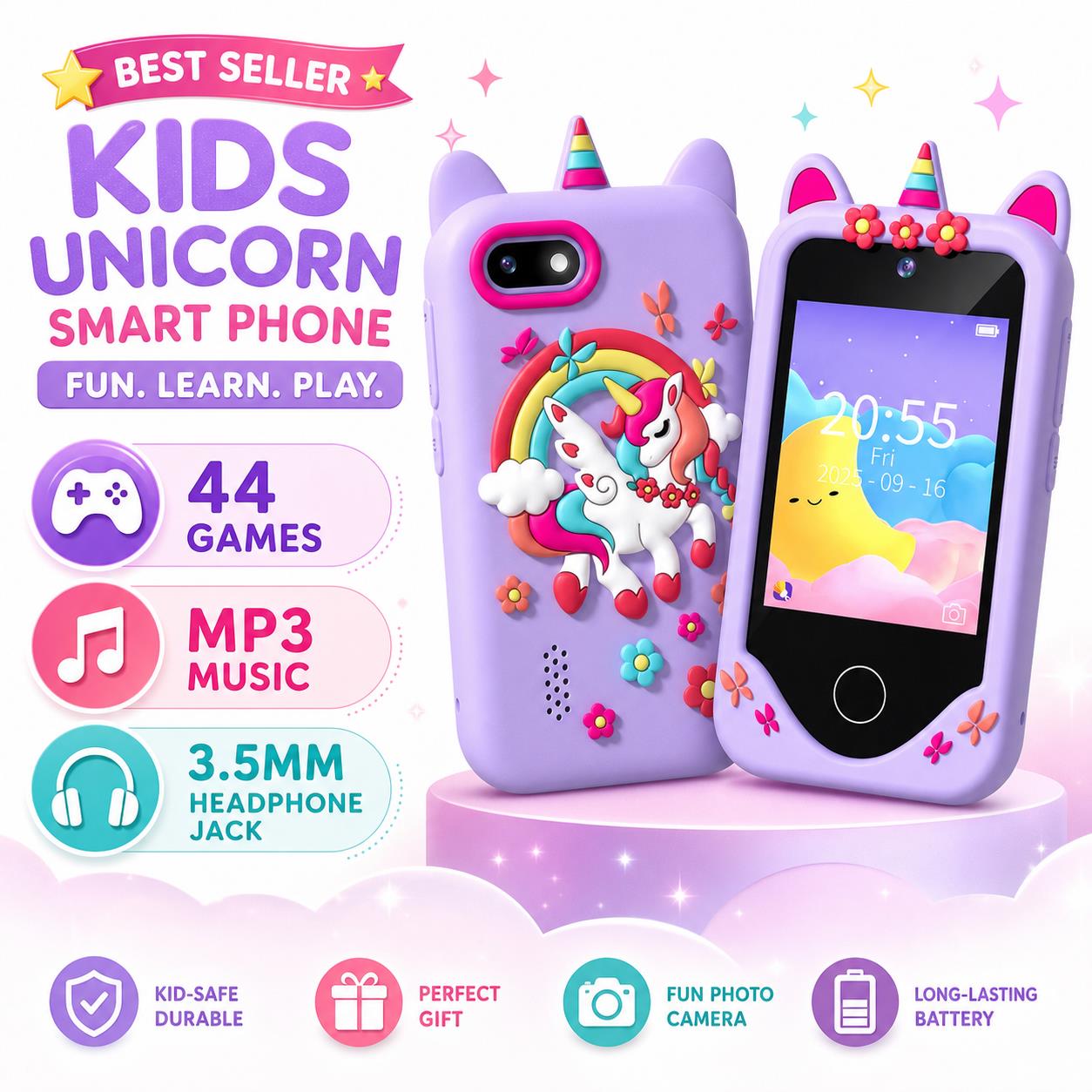 Kids Smart Toy phone 44 Puzzle - Kids Toys Smartphone recension och pris