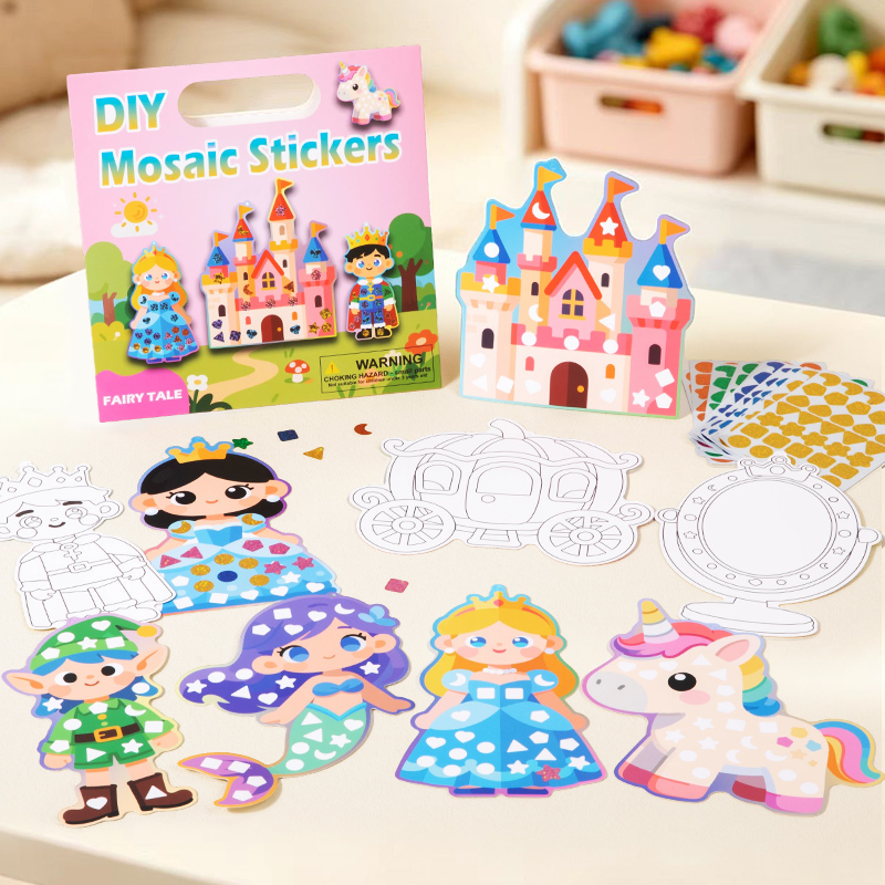 2-in-1 DIY Mosaic Sticker & Co - Dinosaur Figurine Set recension och pris