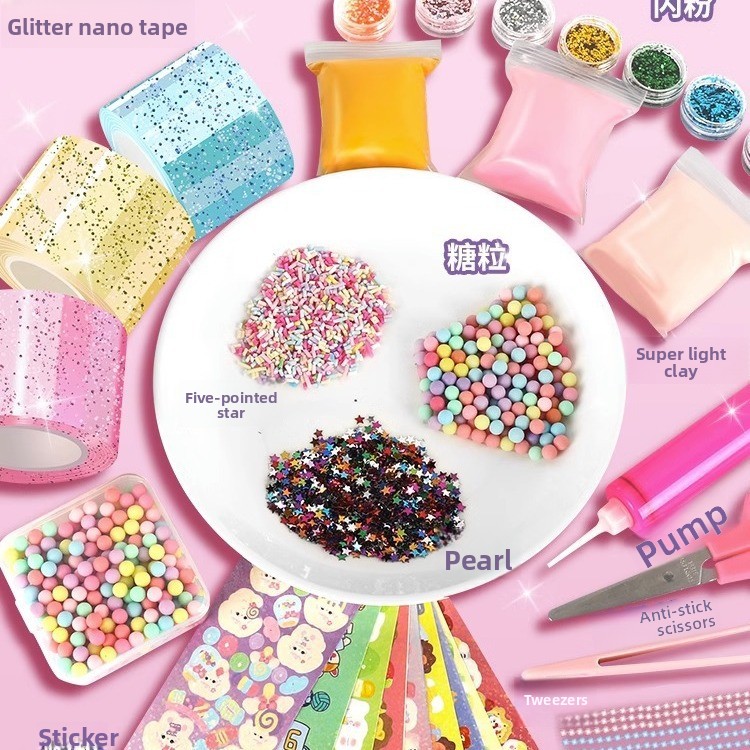 Glitter Nano Glue Set Bubble B - Slime Making Kit recension och pris