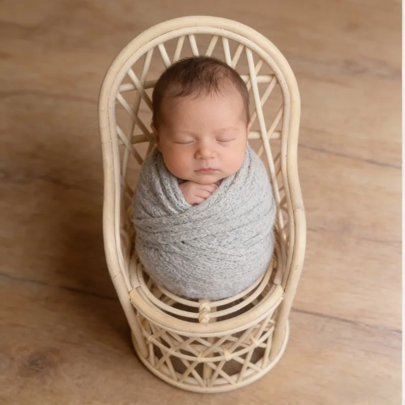 1pc Rattan Wood Handmade Woven - Kids Toys New Born recension och pris